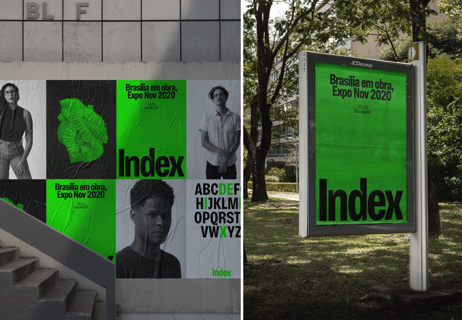 極其醒目的綠色調藝術平臺海報png